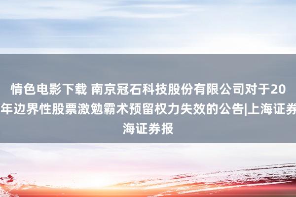 情色电影下载 南京冠石科技股份有限公司对于2023年边界性股票激勉霸术预留权力失效的公告|上海证券报