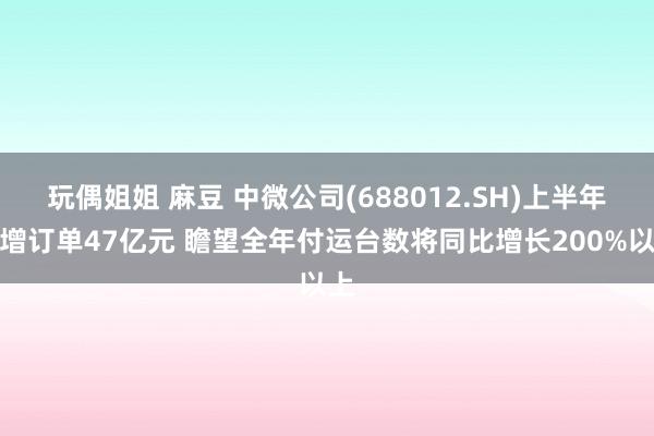 玩偶姐姐 麻豆 中微公司(688012.SH)上半年新增订单47亿元 瞻望全年付运台数将同比增长200%以上