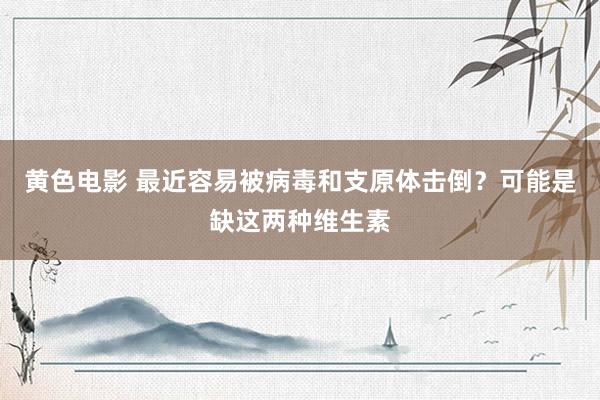 黄色电影 最近容易被病毒和支原体击倒？可能是缺这两种维生素