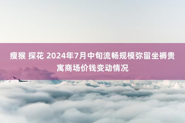 瘦猴 探花 2024年7月中旬流畅规模弥留坐褥贵寓商场价钱变动情况