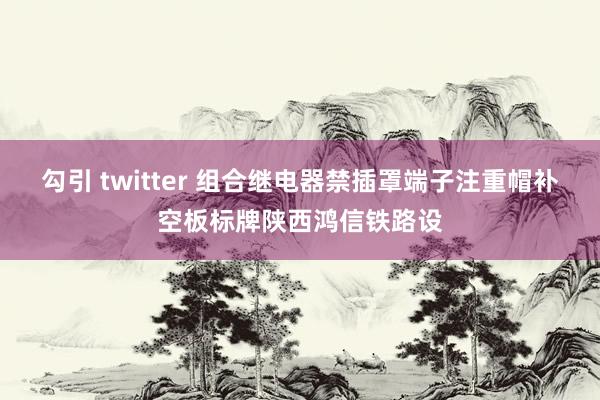 勾引 twitter 组合继电器禁插罩端子注重帽补空板标牌陕西鸿信铁路设