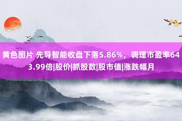 黄色图片 先导智能收盘下落5.86%，调理市盈率643.99倍|股价|抓股数|股市值|涨跌幅月