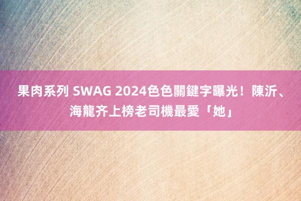 果肉系列 SWAG 2024色色關鍵字曝光！陳沂、海龍齐上榜　老司機最愛「她」